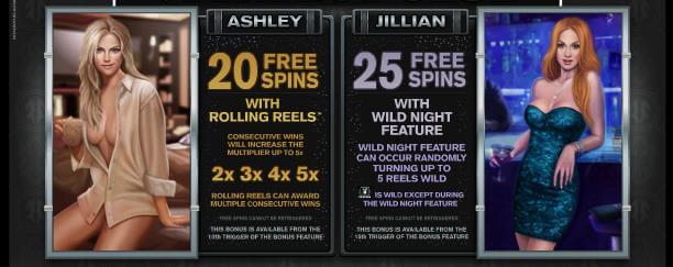 Эшли и Джиллиан приносят наибольшее количество фриспинов Бесплатные вращения на слоте Play Boy